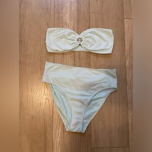 Baby Blue Textured Bikini Set